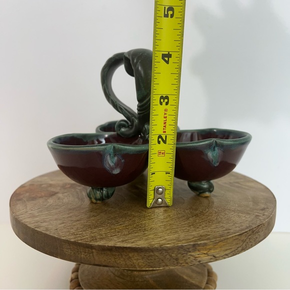 Handmade Pottery Farmhouse Condiments Tray With Mini Spoons - Picture 11 of 12